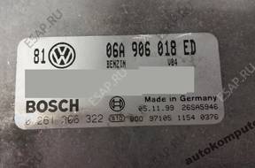 БЛОК УПРАВЛЕНИЯ VW GOLF IV 06a906018ed 0261206322 +PIN