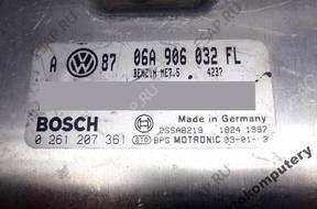 БЛОК УПРАВЛЕНИЯ VW GOLF IV 06a906032fl 0261207361 + PIN