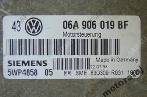 БЛОК УПРАВЛЕНИЯ VW GOLF IV 1.6 06A906019BF 5WP485805