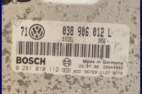 БЛОК УПРАВЛЕНИЯ VW GOLF IV 1.9 TDI 038906012L 0281010112