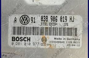 БЛОК УПРАВЛЕНИЯ VW GOLF IV 1.9 TDI 038906019HJ 0281010977