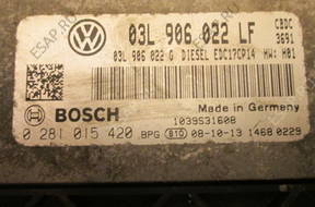 БЛОК УПРАВЛЕНИЯ VW GOLF JETTA 0281015420 03L906022LF