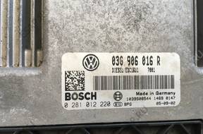 БЛОК УПРАВЛЕНИЯ VW GOLF SKODA TDI 0281012220 03G906016 год,