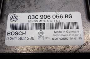 БЛОК УПРАВЛЕНИЯ VW GOLF V 03c906056bg 0261s02238 + PIN