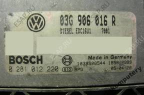 БЛОК УПРАВЛЕНИЯ VW GOLF V 03g906016r 0281012220 БЕЗ КОДА
