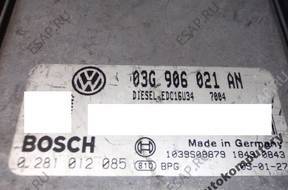 БЛОК УПРАВЛЕНИЯ VW GOLF V 03g906021an 0281012085 БЕЗ КОДА