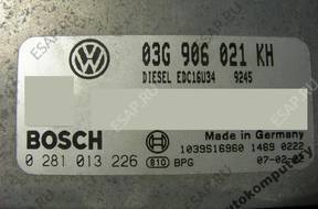 БЛОК УПРАВЛЕНИЯ VW GOLF V 03g906021kh 0281013226 БЕЗ КОДА