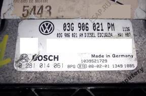 БЛОК УПРАВЛЕНИЯ VW GOLF V 03g906021pm 0281014061 БЕЗ КОДА