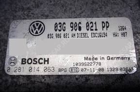 БЛОК УПРАВЛЕНИЯ VW GOLF V 03g906021pp 0281014063 БЕЗ КОДА