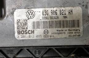 БЛОК УПРАВЛЕНИЯ VW GOLF V 1,9 TDI 0281012085 03G906021AN