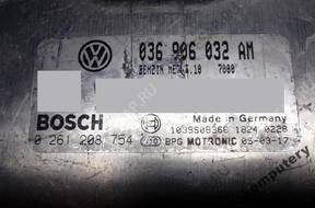 БЛОК УПРАВЛЕНИЯ VW GOLF V 1.4 036906032am 0261208754 +PIN