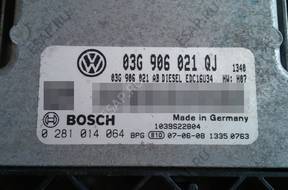 БЛОК УПРАВЛЕНИЯ Vw Golf V 1.9 TDI 105KM BLS 0281014064