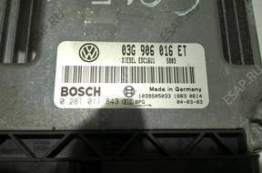 БЛОК УПРАВЛЕНИЯ VW GOLF V 2.0 TDI 03G906016ET 0281011843