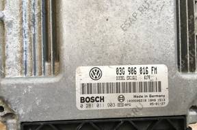 БЛОК УПРАВЛЕНИЯ VW GOLF V 2.0 TDI 03G906016FM 0281011903