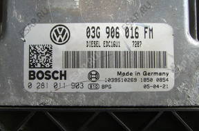 БЛОК УПРАВЛЕНИЯ VW GOLF V 2.0 TDI   03G906016FM
