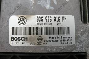 БЛОК УПРАВЛЕНИЯ VW GOLF V 5 2.0 TDI   03G906016FM