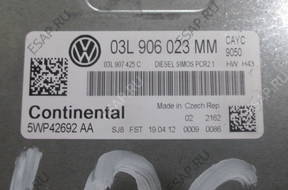 БЛОК УПРАВЛЕНИЯ VW GOLF VI 1.6 TDI 03L906023MM 5WP42692AA