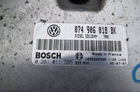 БЛОК УПРАВЛЕНИЯ   VW LT T4 074906018BK 0281011385