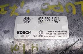 БЛОК УПРАВЛЕНИЯ VW LUPO 038906013l 0281001748 БЕЗ КОДА