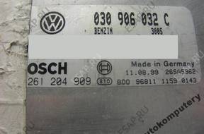 БЛОК УПРАВЛЕНИЯ VW LUPO 1.0 030906032c 0261204909 +PIN
