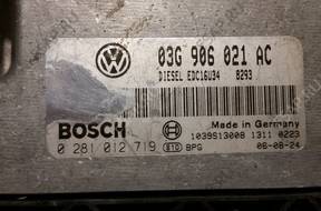 БЛОК УПРАВЛЕНИЯ VW PASAT 0281012719 03G906021AC