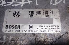 БЛОК УПРАВЛЕНИЯ VW PASSAT 038906018fq 0281010172 БЕЗ КОДА