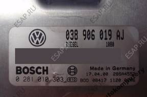 БЛОК УПРАВЛЕНИЯ VW PASSAT 038906019aj 0281010303 БЕЗ КОДА