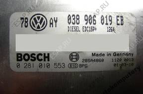 БЛОК УПРАВЛЕНИЯ VW PASSAT 038906019eb 0281010553 БЕЗ КОДА
