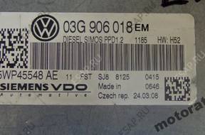 БЛОК УПРАВЛЕНИЯ VW PASSAT 03G906018EM  5WP45548AE PPD1.2