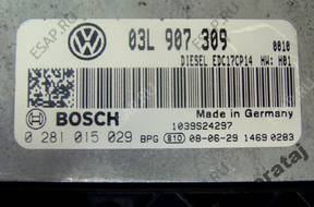 БЛОК УПРАВЛЕНИЯ VW PASSAT  2.0TD 03L907309  0281015029