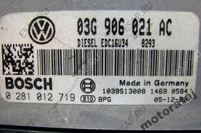 БЛОК УПРАВЛЕНИЯ VW PASSAT 2.0TDI 0281012719 03G906021AC
