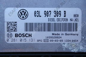 БЛОК УПРАВЛЕНИЯ VW PASSAT 2.0TDI 0281015131 03L907309B