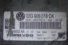 БЛОК УПРАВЛЕНИЯ VW PASSAT 2.0TDI 03G906018CK 5WP45602AA