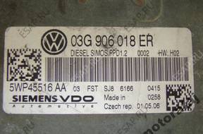 БЛОК УПРАВЛЕНИЯ VW PASSAT 2.0TDI 03G906018ER 5WP45516AA