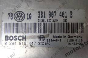 БЛОК УПРАВЛЕНИЯ  VW PASSAT 2.5TDI 0281010447 3B1907401B