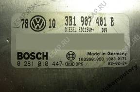 БЛОК УПРАВЛЕНИЯ VW PASSAT 3b1907401b 0281010447 +PIN