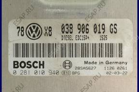 БЛОК УПРАВЛЕНИЯ   VW PASSAT B5 038906019GS
