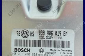 БЛОК УПРАВЛЕНИЯ   VW PASSAT B5 1.9 038906019EM