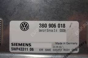 БЛОК УПРАВЛЕНИЯ VW PASSAT B5 3b0906018 5wp4331106
