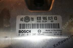 БЛОК УПРАВЛЕНИЯ VW PASSAT B5 FL 1.9 TDI 130  038906019 KD