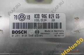 БЛОК УПРАВЛЕНИЯ   VW PASSAT B5 LIFT 038906019GS