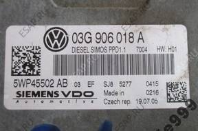 БЛОК УПРАВЛЕНИЯ VW PASSAT B6 03G906018A 5WP45502AB