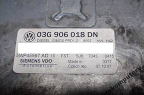 БЛОК УПРАВЛЕНИЯ VW PASSAT B6 03g906018dn 5wp45567ad +PIN