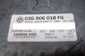 БЛОК УПРАВЛЕНИЯ VW PASSAT B6 03g906018fg 5wp45614aa +PIN