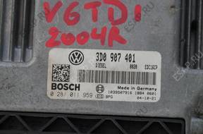 БЛОК УПРАВЛЕНИЯ VW PHAETON 3,0TDI 3D0907401 0281011959
