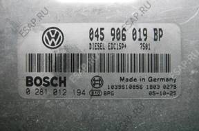 БЛОК УПРАВЛЕНИЯ VW POLO 045906019BP 0281012194