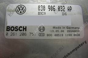 БЛОК УПРАВЛЕНИЯ VW POLO 1.4 030906032ap 0261206751 +PIN