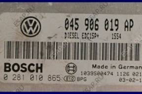 БЛОК УПРАВЛЕНИЯ VW POLO 1.4 TDI 0281010865 045906019AP