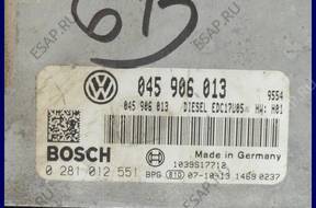 БЛОК УПРАВЛЕНИЯ VW POLO 1.4 TDI 045906013 0281012551