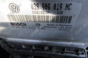 БЛОК УПРАВЛЕНИЯ VW POLO 1.9 TDI   038906019NC